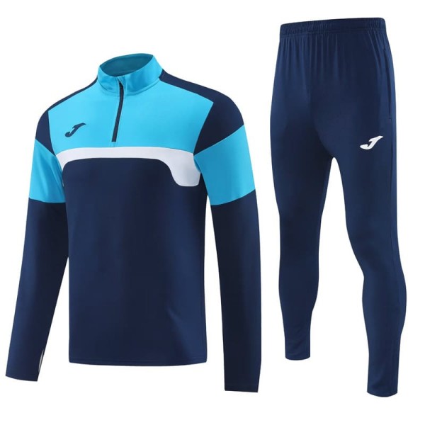 2025 Dark Blue Half Pull Tracksuit