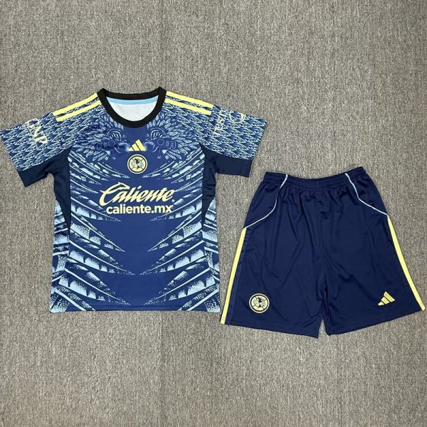 2025/26 Club America Away Blue Fans Kids Soccer jersey