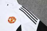 2025/26 Man Utd White Half Pull Tracksuit