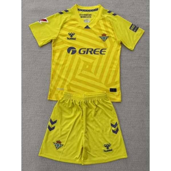 2025/26 Real Betis GKY Yellow Fans Kids Soccer jersey