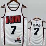 2024/25 ROCKETS DURANT #7 White NBA Jerseys