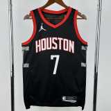 2023/24 ROCKETS DURANT #7 Black NBA Jerseys