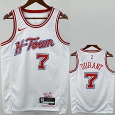 2023/24 ROCKETS DURANT #7 White NBA Jerseys