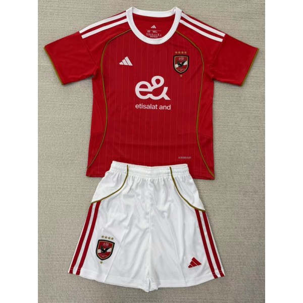 2025/26 Al Ahly SC Home Red Fans Kids Soccer jersey