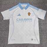 2025/26 Zaragoza Home White Fans Soccer jersey