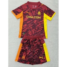 2025/26 Marseille GKE Crimson Fans Kids Soccer jersey