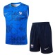 2025 France Blue Training Shorts Suit