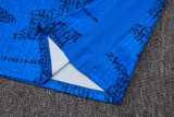 2025 France Blue Training Shorts Suit