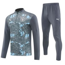 2025/26 Man City Gray Half Pull Tracksuit