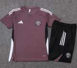 2025/26 Man Utd Chocolate Training Shorts Suit
