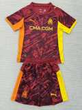 2025/26 Marseille GKE Crimson Fans Kids Soccer jersey