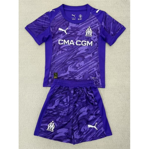 2025/26 Marseille GKP Purple Fans Kids Soccer jersey