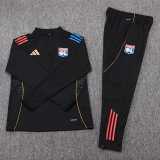 2025/26 Lyon Black Half Pull Tracksuit