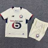 2025/26 Lille Away White Fans Kids Soccer jersey