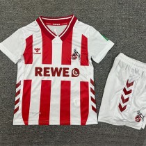 2025/26 1. FC  koln Home Red Fans Kids Soccer jersey