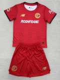 2025/26 Toluca Home Red Fans Kids Soccer jersey