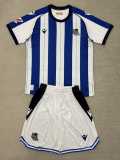 2025/26 Real Sociedad Home Blue Fans Kids Soccer jersey
