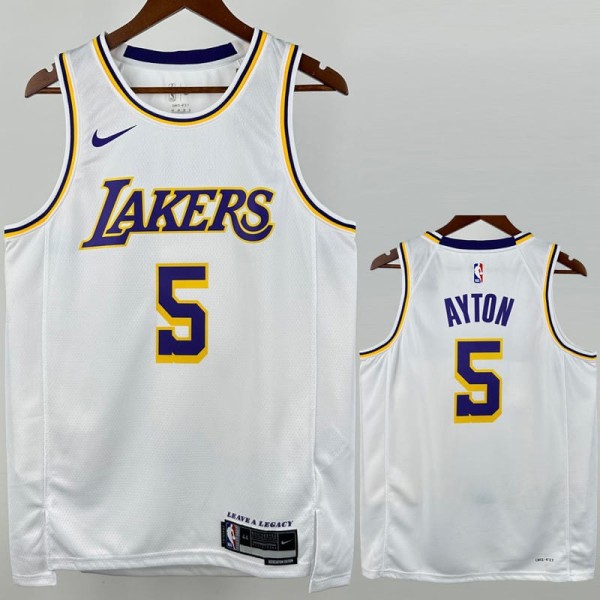 2022/23 LAKERS AYTON #5 White NBA Jerseys