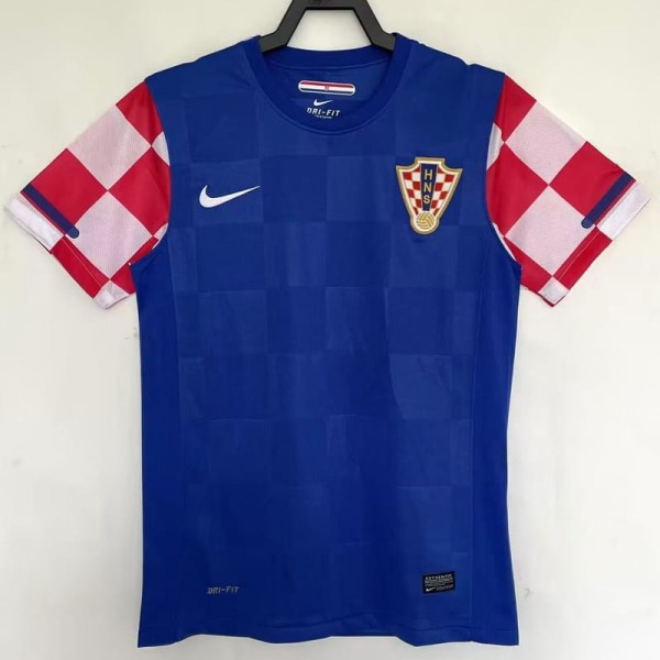 2010 Croatia Away Blue Retro Soccer jersey