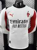 [PLAYER] 2025/26 ACM Away White Player Long Sleeve Soccer jersey
