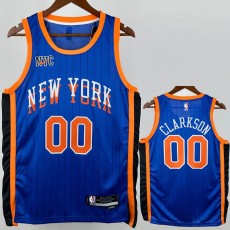 2023/24 KNICKS CLARKSON #00 Blue NBA Jerseys