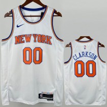 2022/23 KNICKS CLARKSON #00 White NBA Jerseys