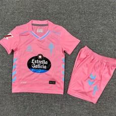 2025/26 Celta 3RD Pink Fans Kids Soccer jersey