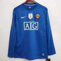2008/09 Man Utd 3RD Blue Retro Long Sleeve Soccer jersey