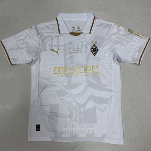 2025/26 Monchengladbach Commemorative Edition White Fans Soccer jersey