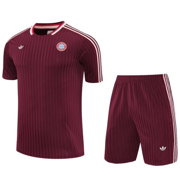 2025/26 Bayern Crimson Training Shorts Suit