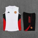 2025/26 Man Utd White Training Shorts Suit