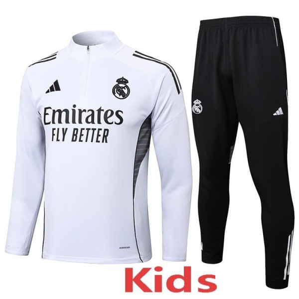 2025/26 R MAD White Kids Half Pull Tracksuit