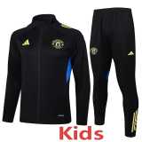 2025/26 Man Utd Black Kids Tracksuit
