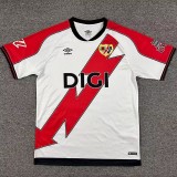 2025/26 Rayo Vallecano Home White Fans Soccer jersey