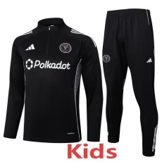 2025/26 Inter Miami Black Kids Half Pull Tracksuit
