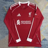 2025/26 LIV Home Red Fans Long Sleeve Soccer jersey