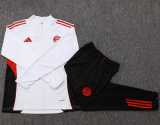 2025/26 Bayern White Kids Half Pull Tracksuit