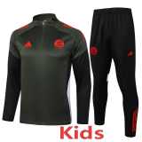 2025/26 Bayern Green Kids Half Pull Tracksuit
