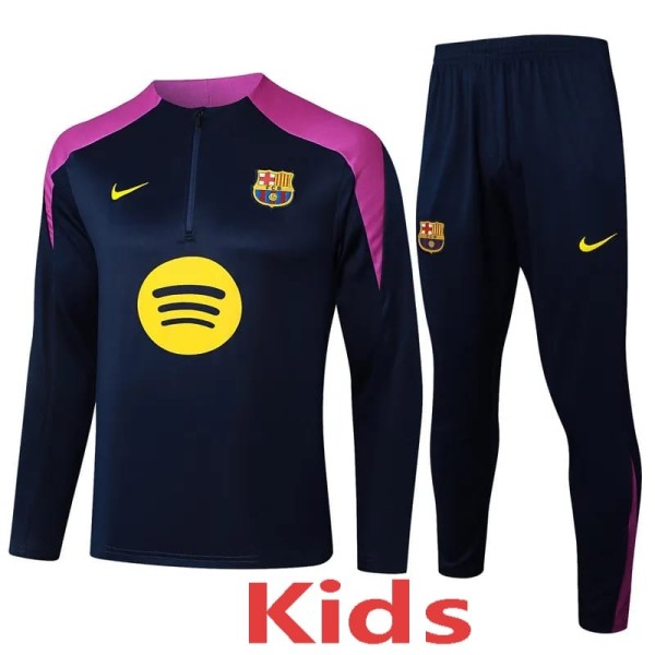 2025/26 BAR Dark Blue Kids Half Pull Tracksuit