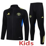 2025/26 Man Utd Black Kids Tracksuit