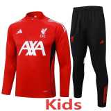 2025/26 LIV Red Kids Half Pull Tracksuit