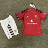 2025/26 Man Utd Home Fans Kids Soccer jersey