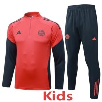 2025/26 Bayern Orange Kids Half Pull Tracksuit