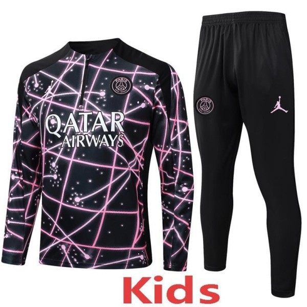 2025/26 PSG Black Purple Kids Half Pull Tracksuit