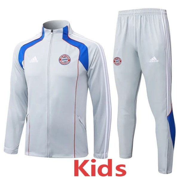 2025/26 Bayern Light gray Kids Tracksuit