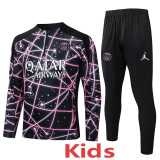 2025/26 PSG Black Purple Kids Half Pull Tracksuit