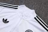 2025 Germany White Kids Half Pull Tracksuit
