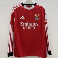 2025/26 Benfica Home Red Fans Long Sleeve Soccer jersey