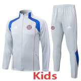 2025/26 Bayern Light gray Kids Tracksuit
