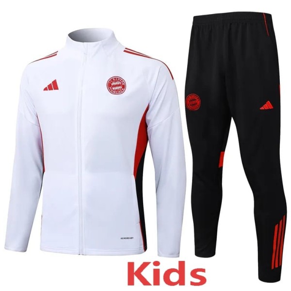 2025/26 Bayern White Kids Tracksuit